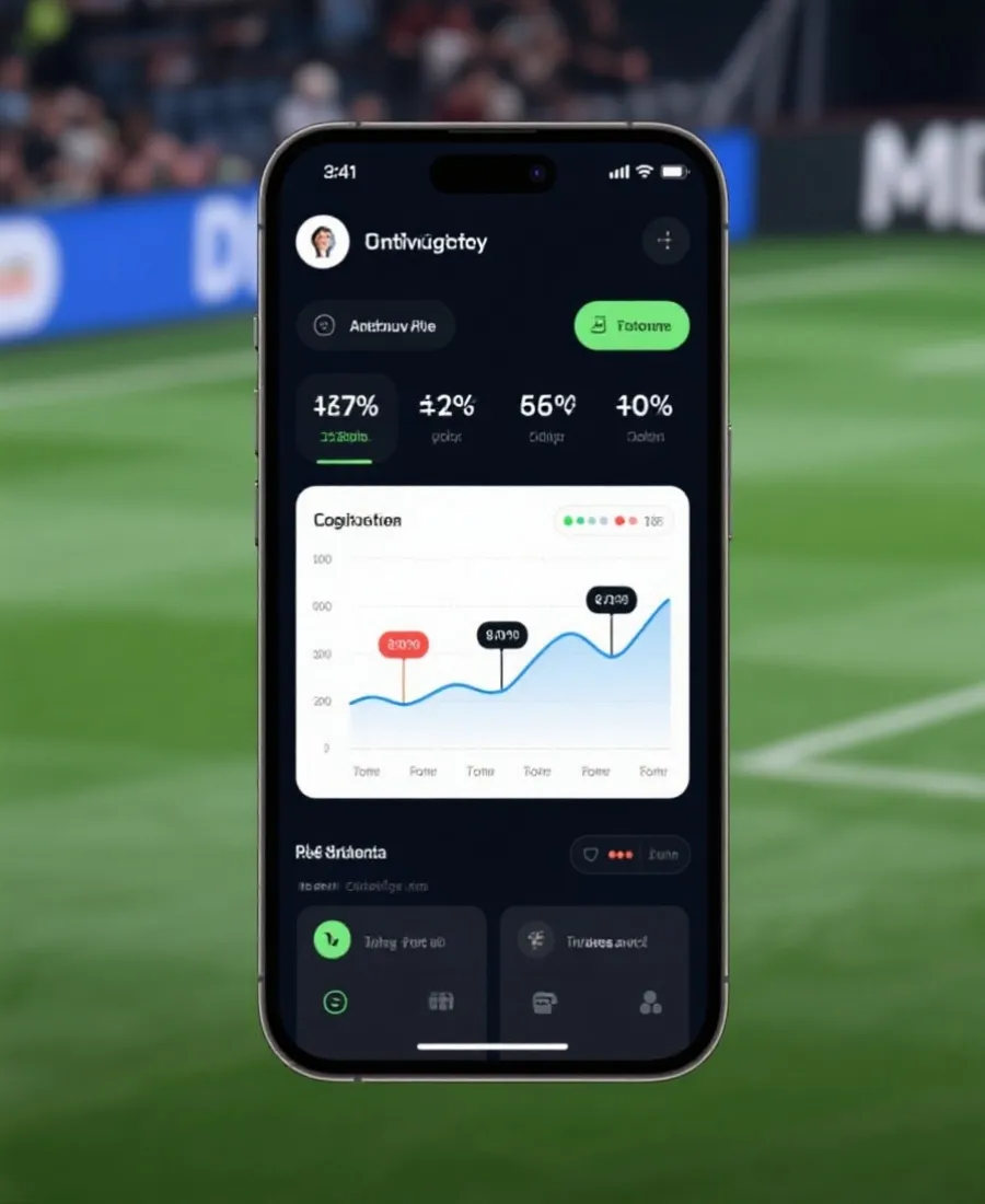 电竞足球APP移动端赛事监控界面示意