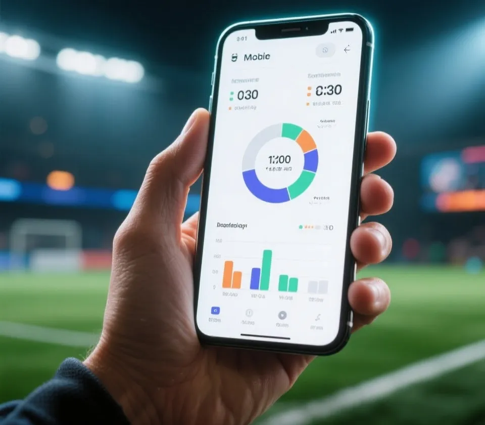 移动端实时关注赛事与数据分析示意